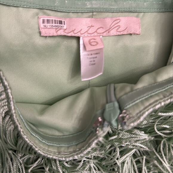 Hutch Green Strapless Fringe Jumpsuit Size 6 Anthropologie - Picture 4 of 4